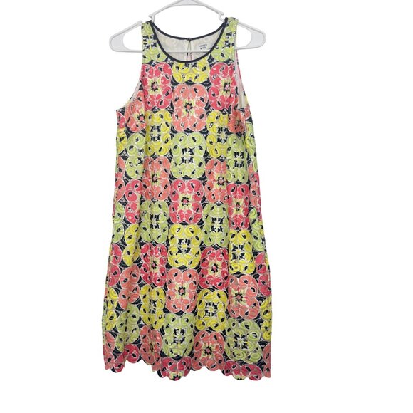 Crown & Ivy Womens Sleeveless Shift Dress Size S Multicolor Floral Crochet Lined - Picture 1 of 11
